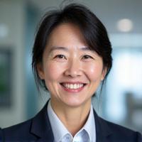 主任雪氷圏科学者、田中陽子。笑顔でカメラを見ている